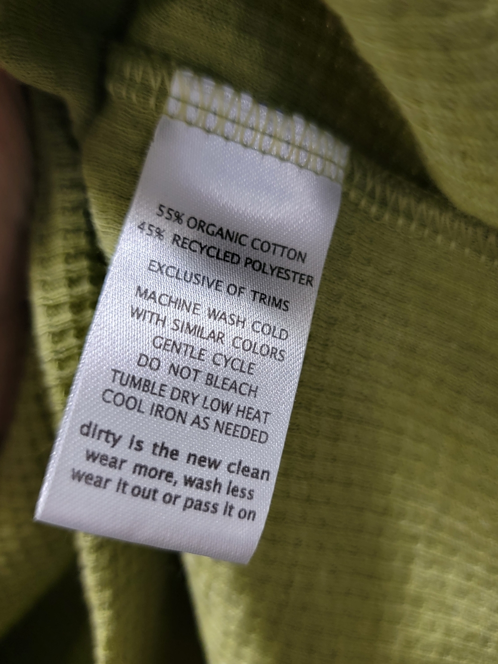 Toad&Co Olive Green Waffle Knit Hooded Pullover - Picture 3 of 5